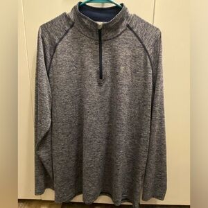 Women’s under armour half zip pullover blue grey size  Large